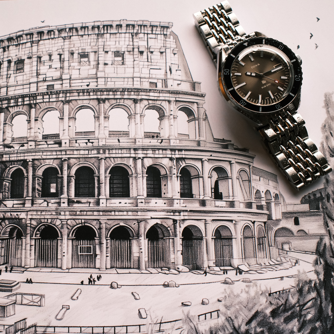 DOXA SUB 200 Grande Roma: 50-Piece Italy Edition with Colosseum